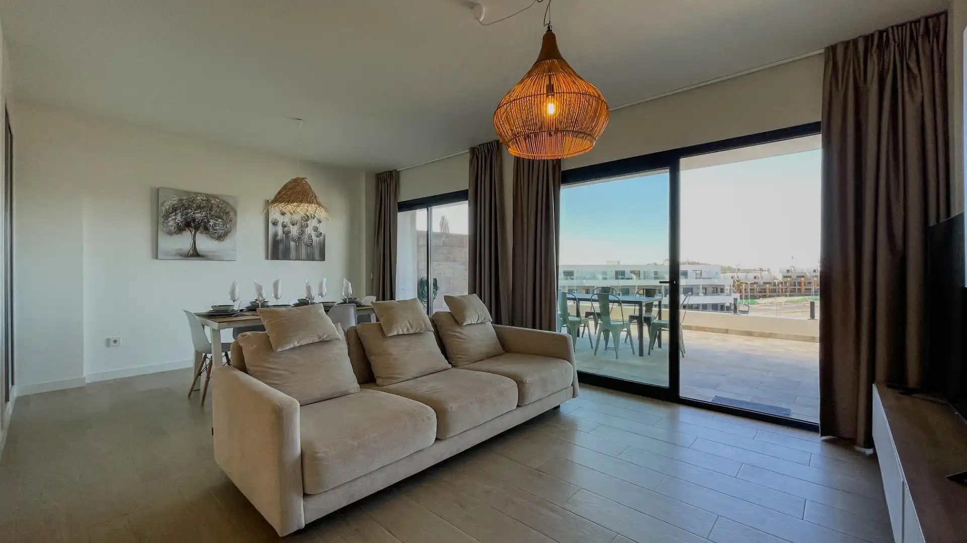 Wohnzimmer von Dachboden zum Verkauf in Finestrat mit Klimaanlage, Terrasse und Möbliert