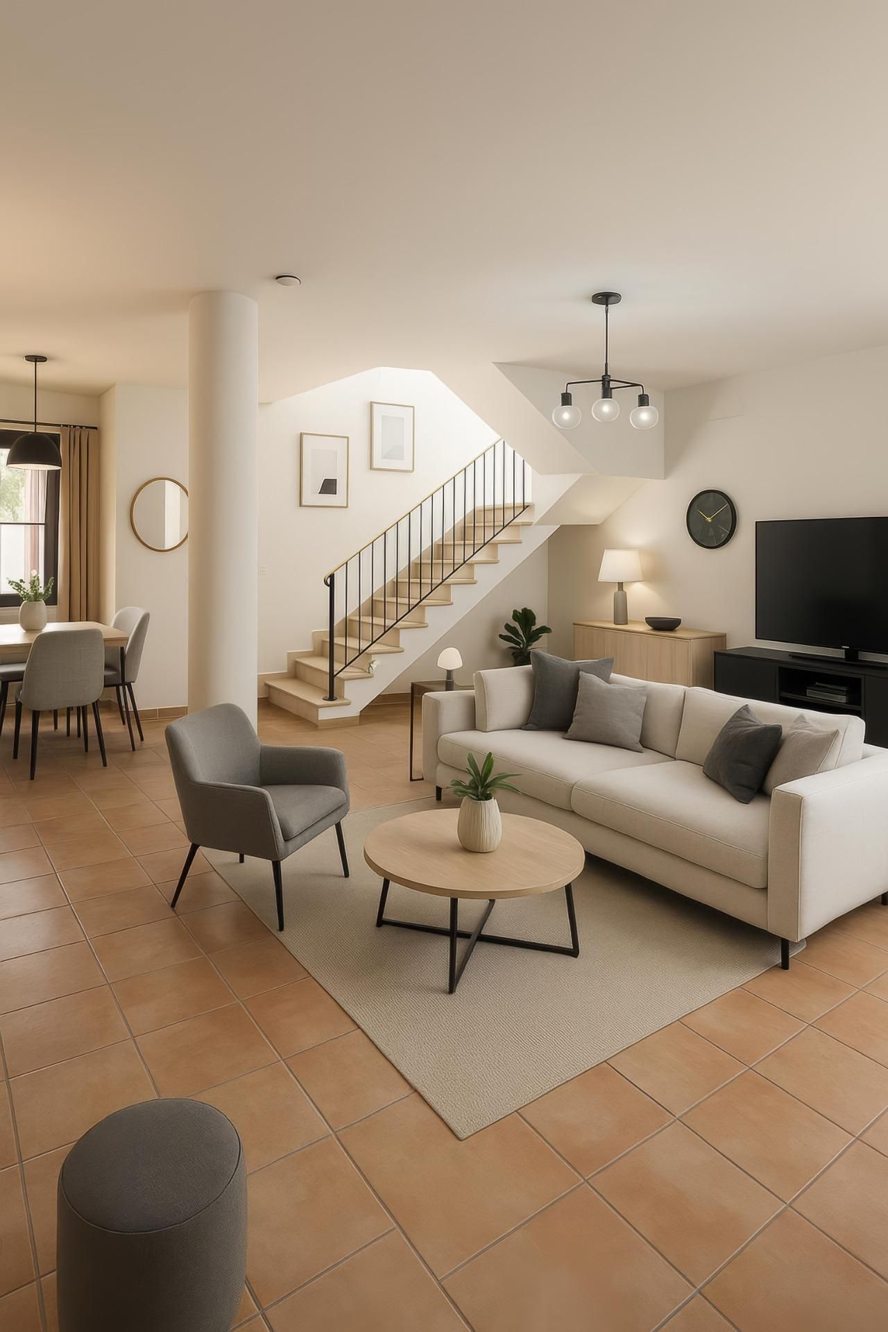 Sala d'estar de Casa adosada en venda en Brenes