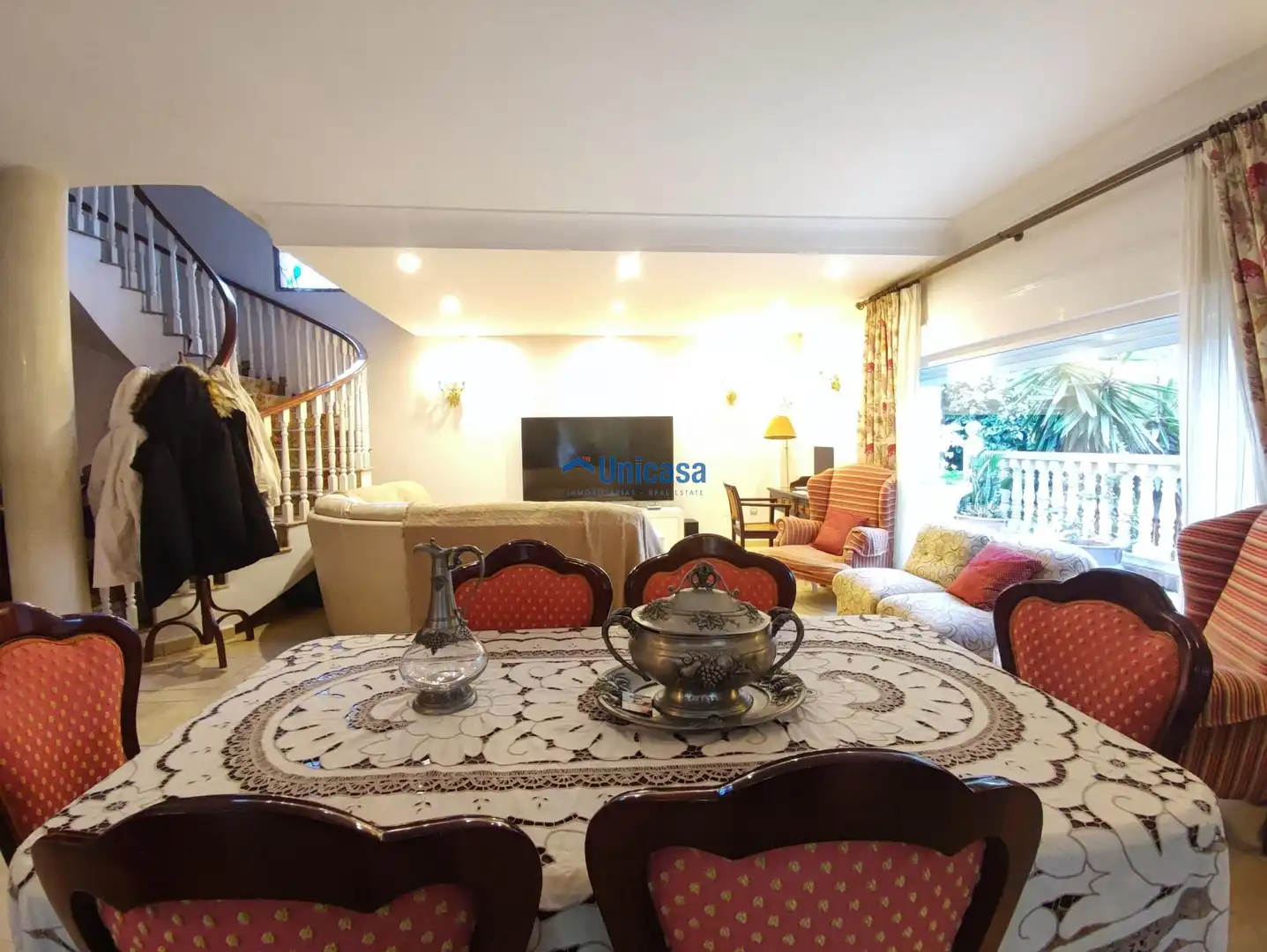 Dining room of Houses for sale in Málaga  with Air Conditioner, Heating and Private garden