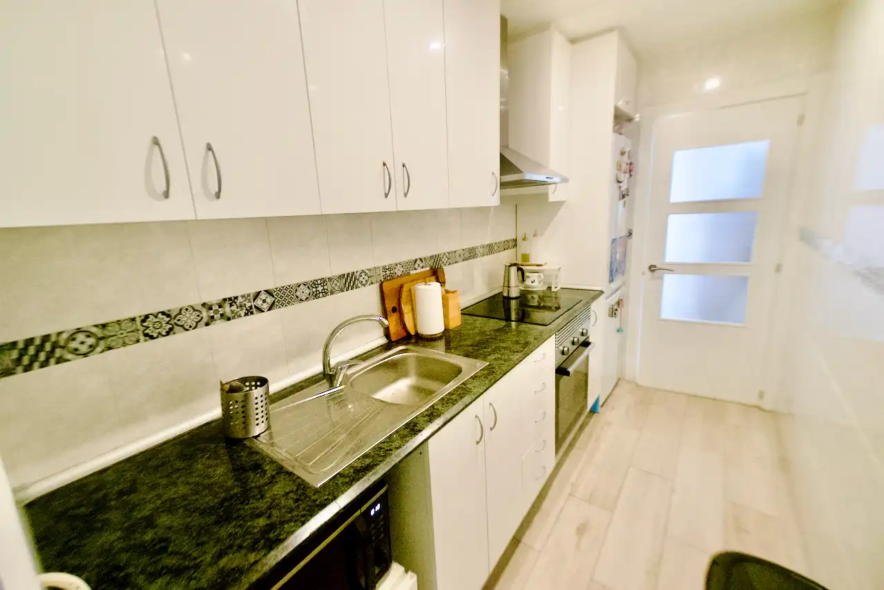 Küche von Wohnung zum Verkauf in Terrassa mit Klimaanlage, Heizung und Parkett