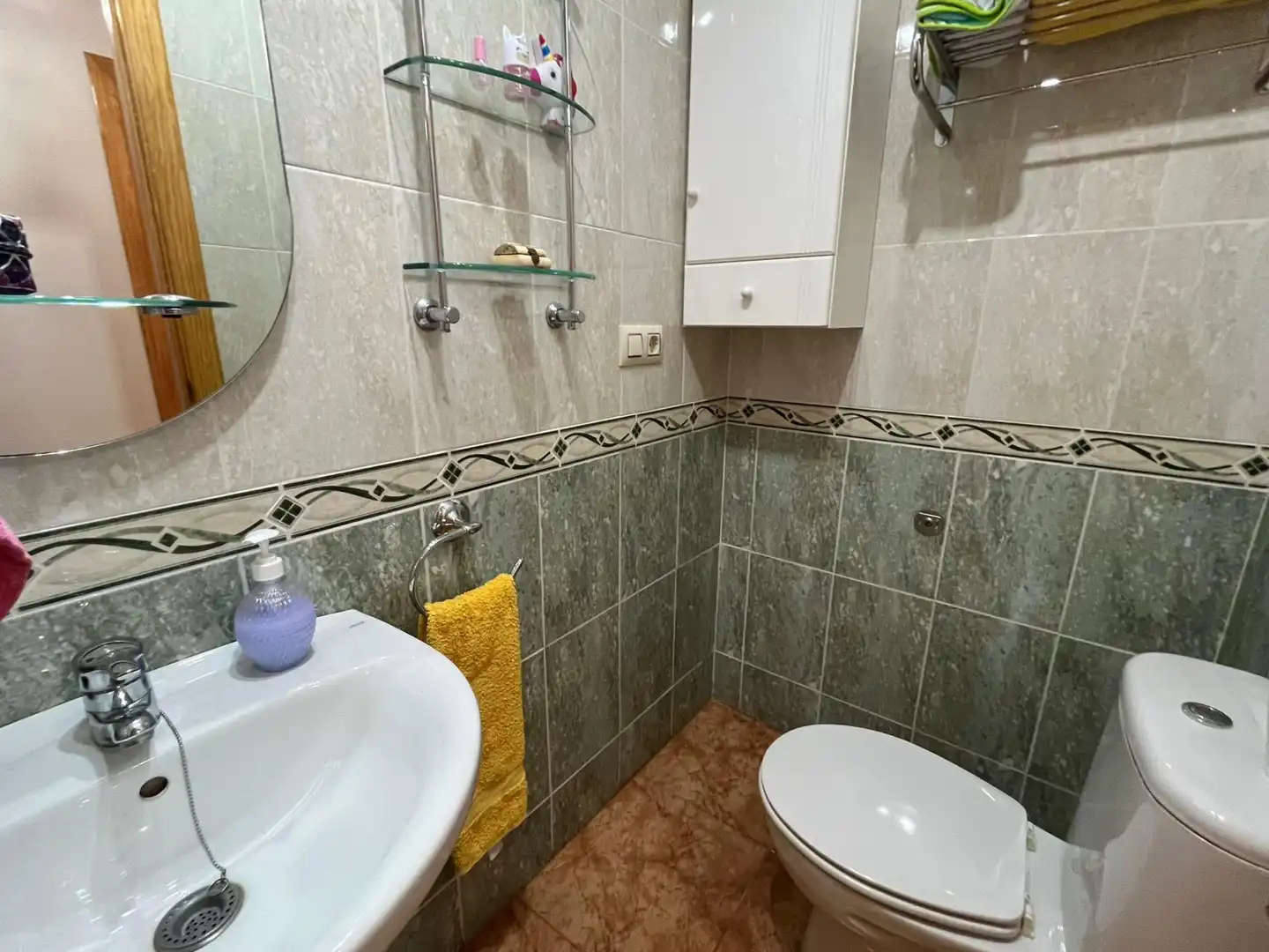 Badezimmer von Wohnung zum Verkauf in Pulpí mit Klimaanlage, Privatgarten und Terrasse