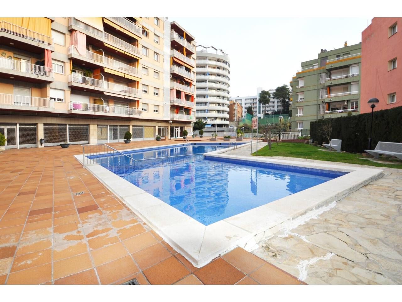 Swimming pool of Flat for sale in Lloret de Mar  with Heating, Terrace and Swimming Pool