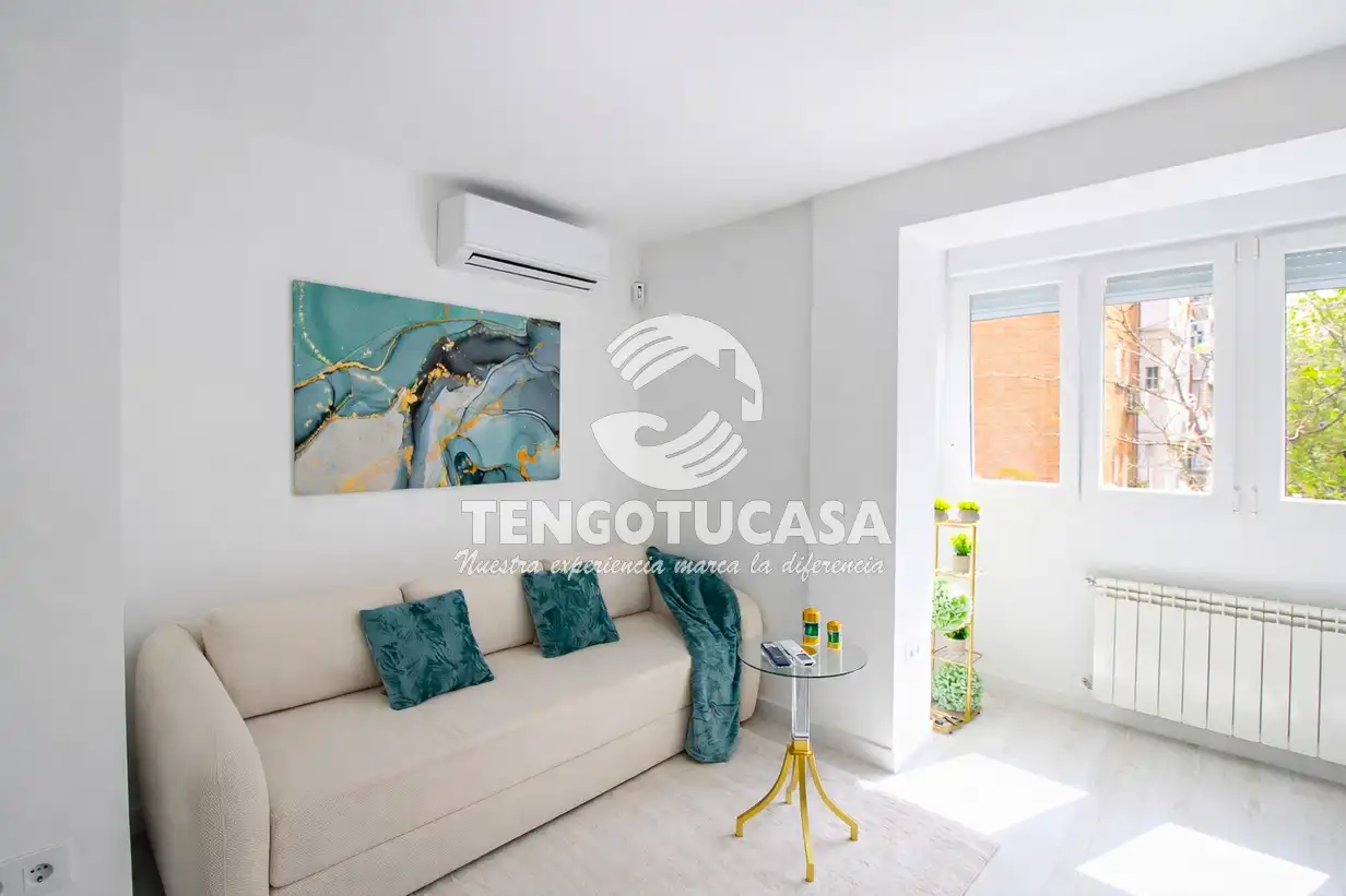 Sala de estar de Piso en venta en  Madrid Capital con Aire acondicionado, Calefacción y Amueblado
