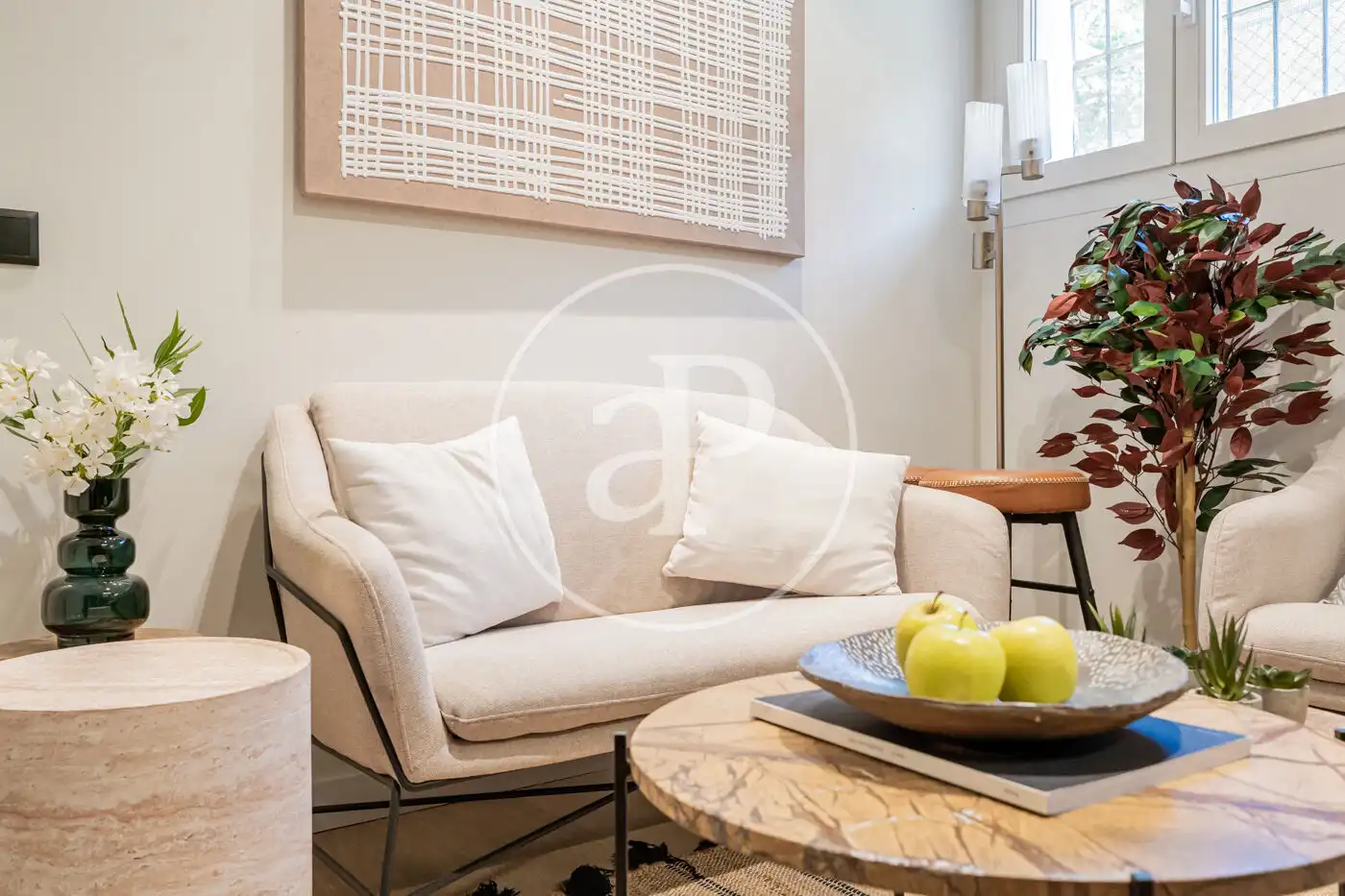 Living room of Flat for rent in Madrid  with Air Conditioner, Heating and Furnished
