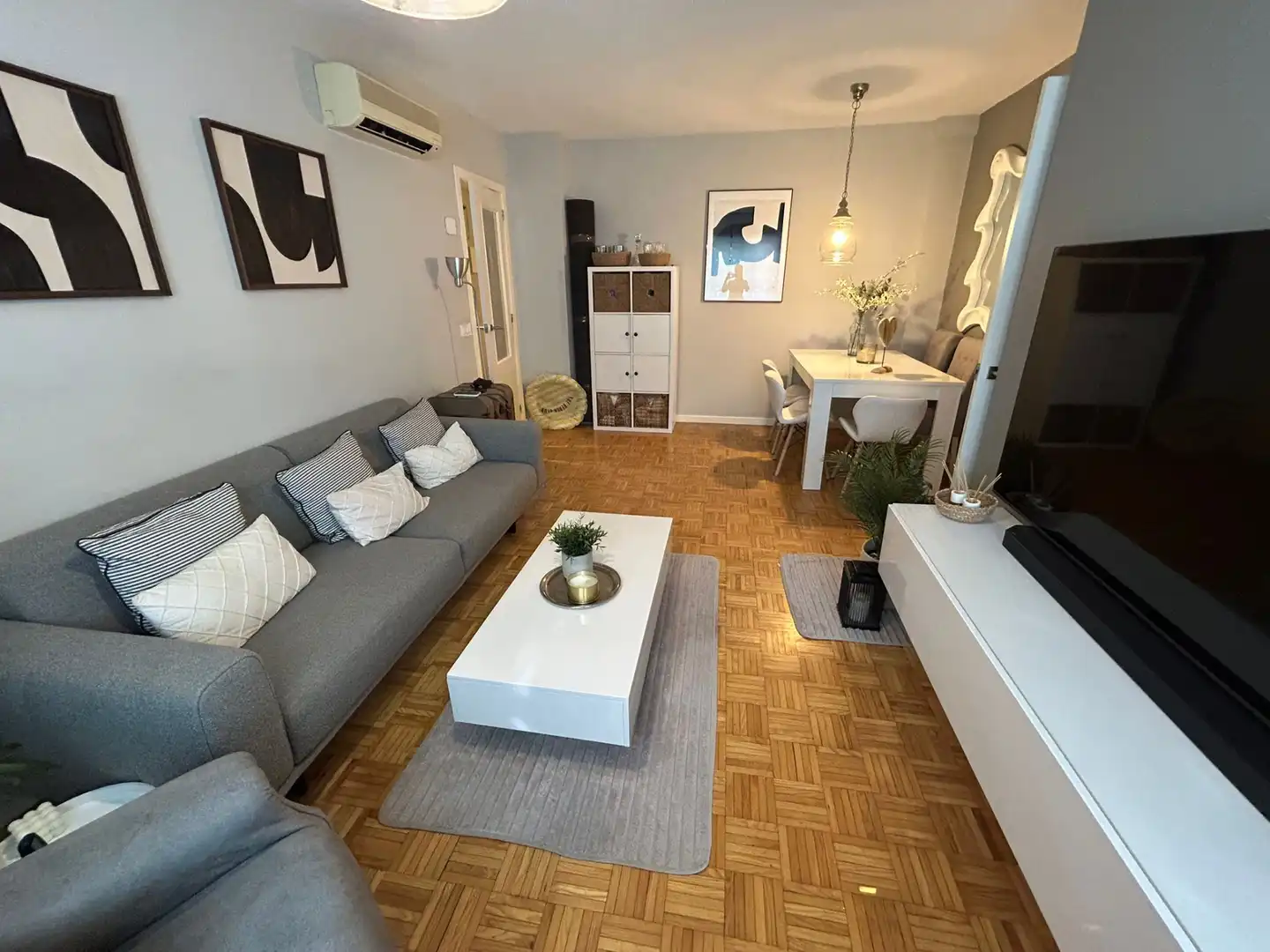 Sala d'estar de Pis en venda en Mejorada del Campo amb Aire condicionat, Calefacció i Parquet