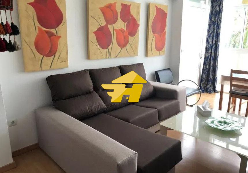 Living room of Flat to rent in Benalmádena  with Air Conditioner, Private garden and Swimming Pool