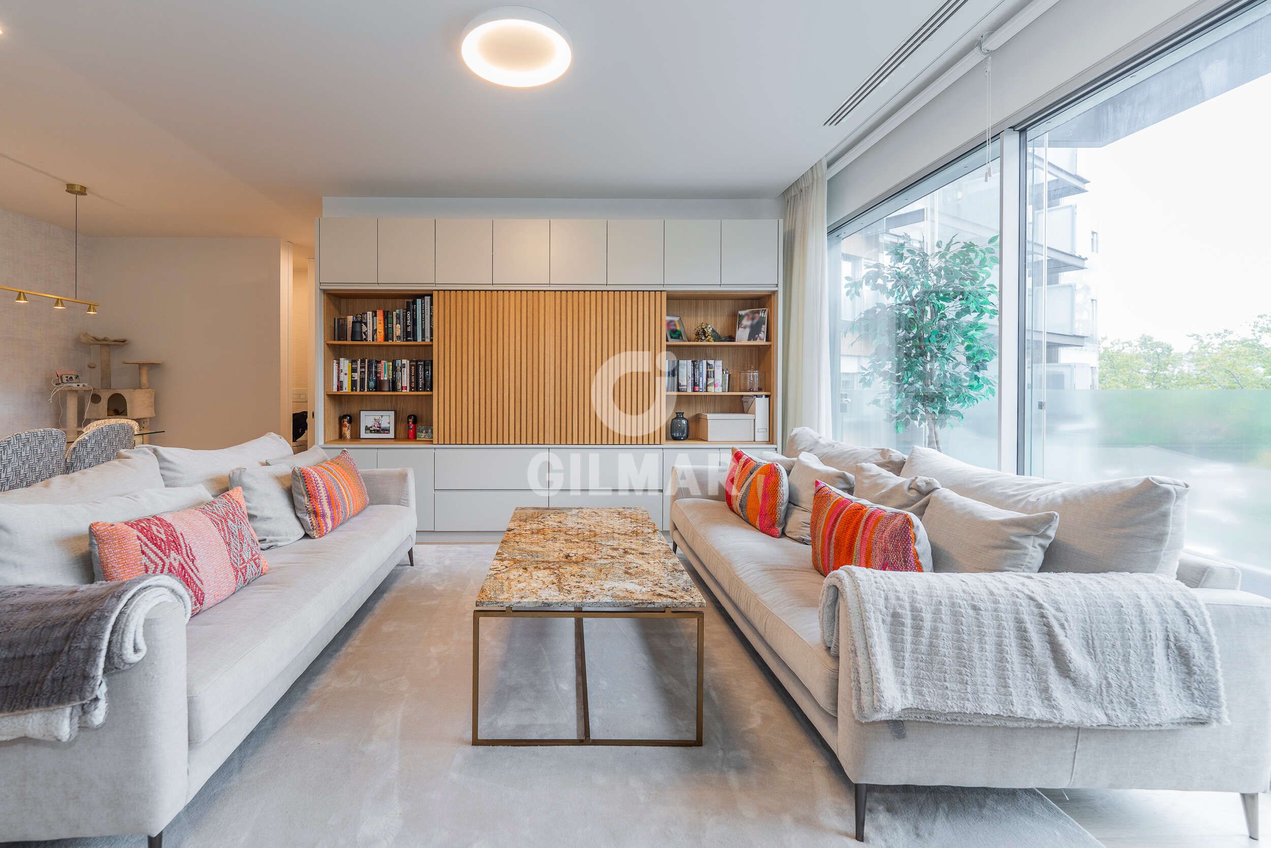 Sala d'estar de Pis en venda en  Madrid Capital amb Calefacció, Jardí privat i Traster