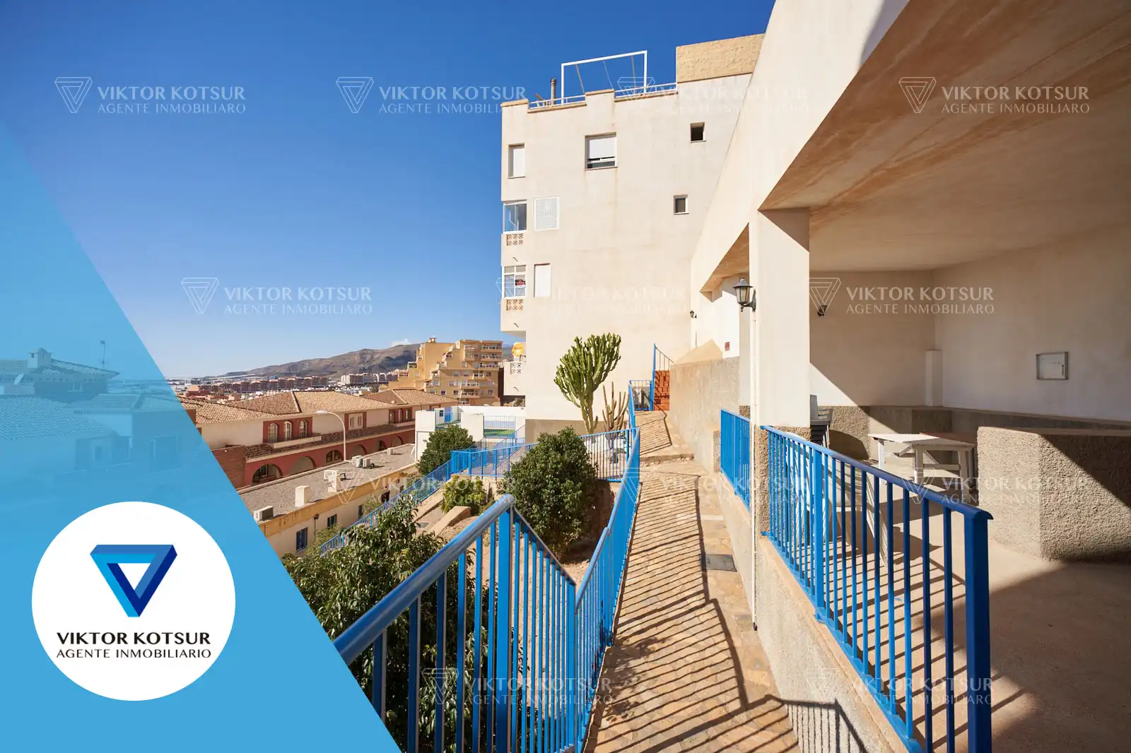 Terrace of Apartments for sale in Roquetas de Mar  with Air Conditioner, Alarm and Community pool