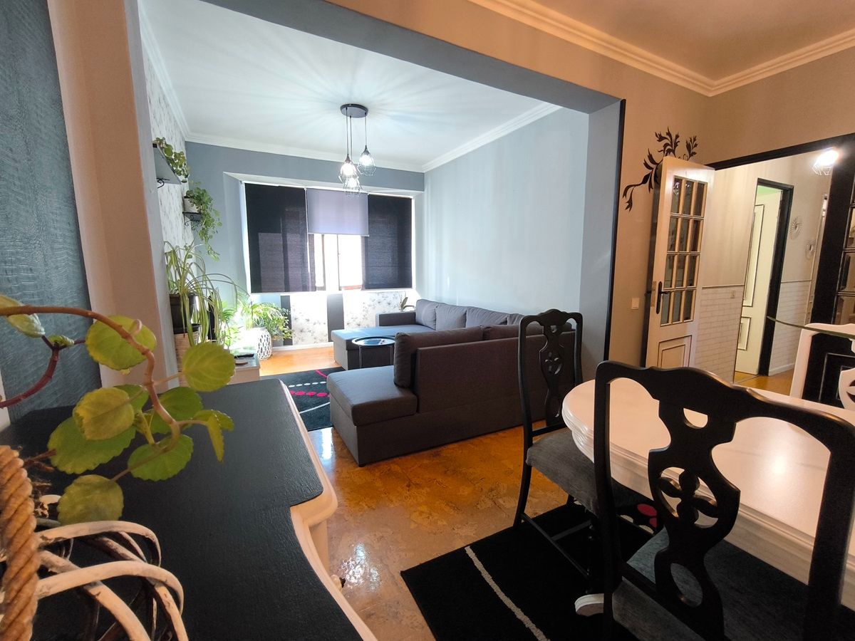 Sala de estar de Piso en venta en Vilagarcía de Arousa con Amueblado y Balcón