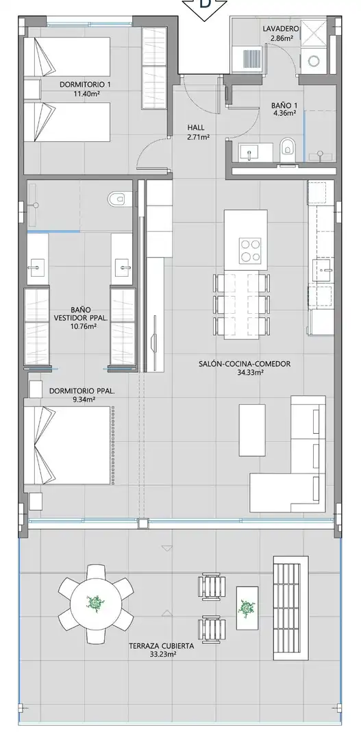 Apartamento con piscina en venta en Las Gaviotas  - Carvajal, imagen 20