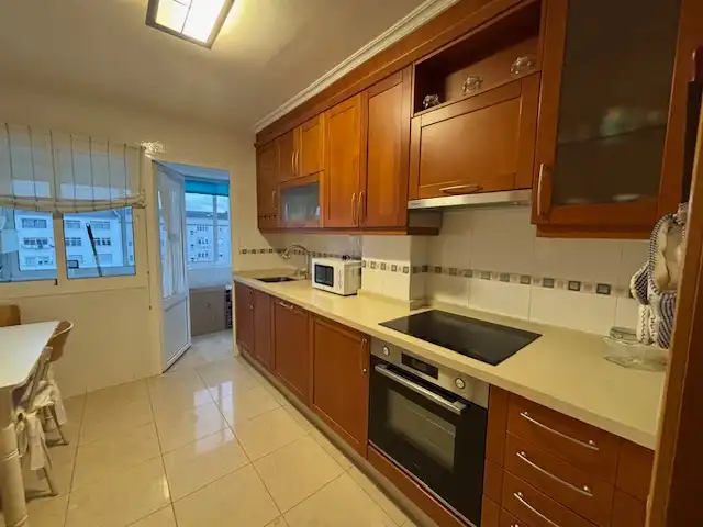 Kitchen of Flat for rent in Ferrol  with Heating, Parquet flooring and Furnished