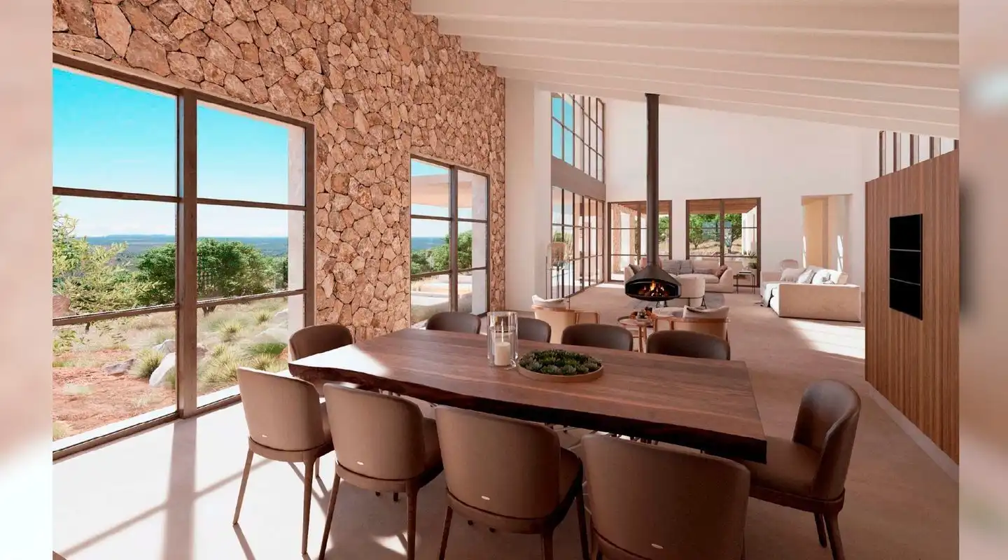 Menjador de Finca rústica en venda en Lloret de Vistalegre amb Calefacció, Jardí privat i Terrassa