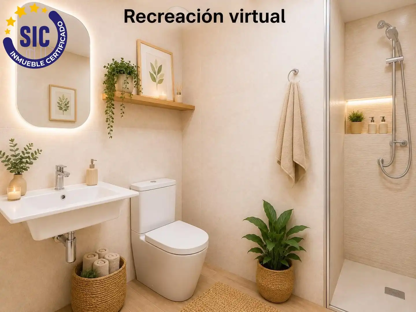 Badezimmer von Dachboden zum Verkauf in Peñíscola / Peníscola mit Heizung, Privatgarten und Terrasse
