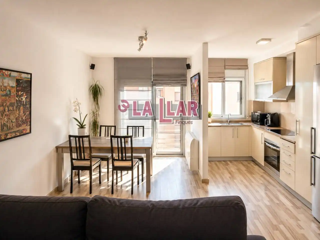 Sala de estar de Casa adosada en venta en Caldes de Montbui con Aire acondicionado, Calefacción y Parquet