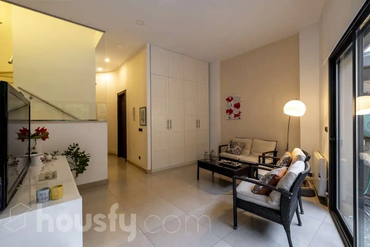 Sala de estar de Casa o chalet en venta en Barcelona con Aire acondicionado, Calefacción y Jardín privado