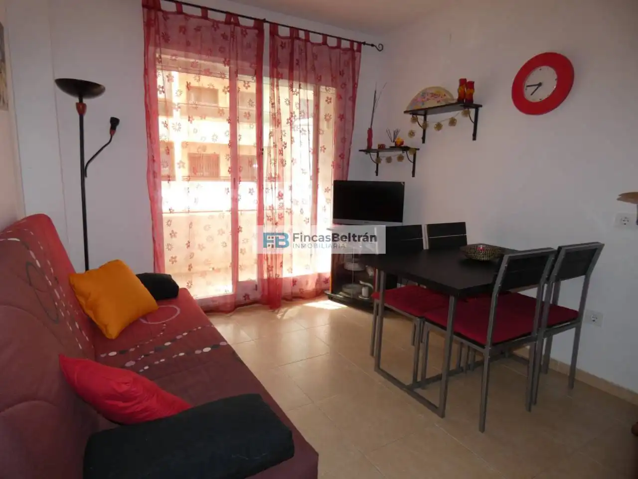 Sala d'estar de Apartament en venda en Benicarló amb Aire condicionat, Terrassa i Moblat