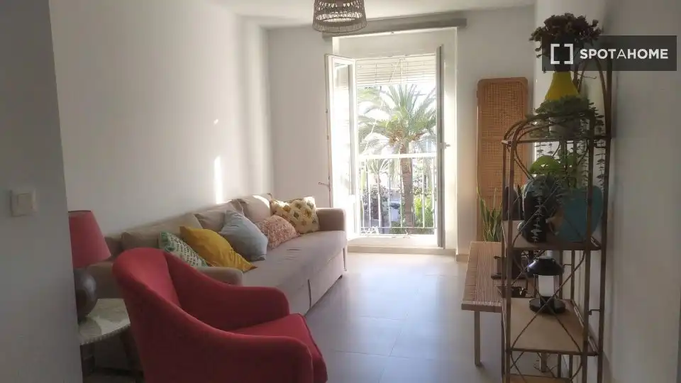 Wohnzimmer von Wohnung zur untervermieten in Cádiz mit Klimaanlage, Heizung und Terrasse