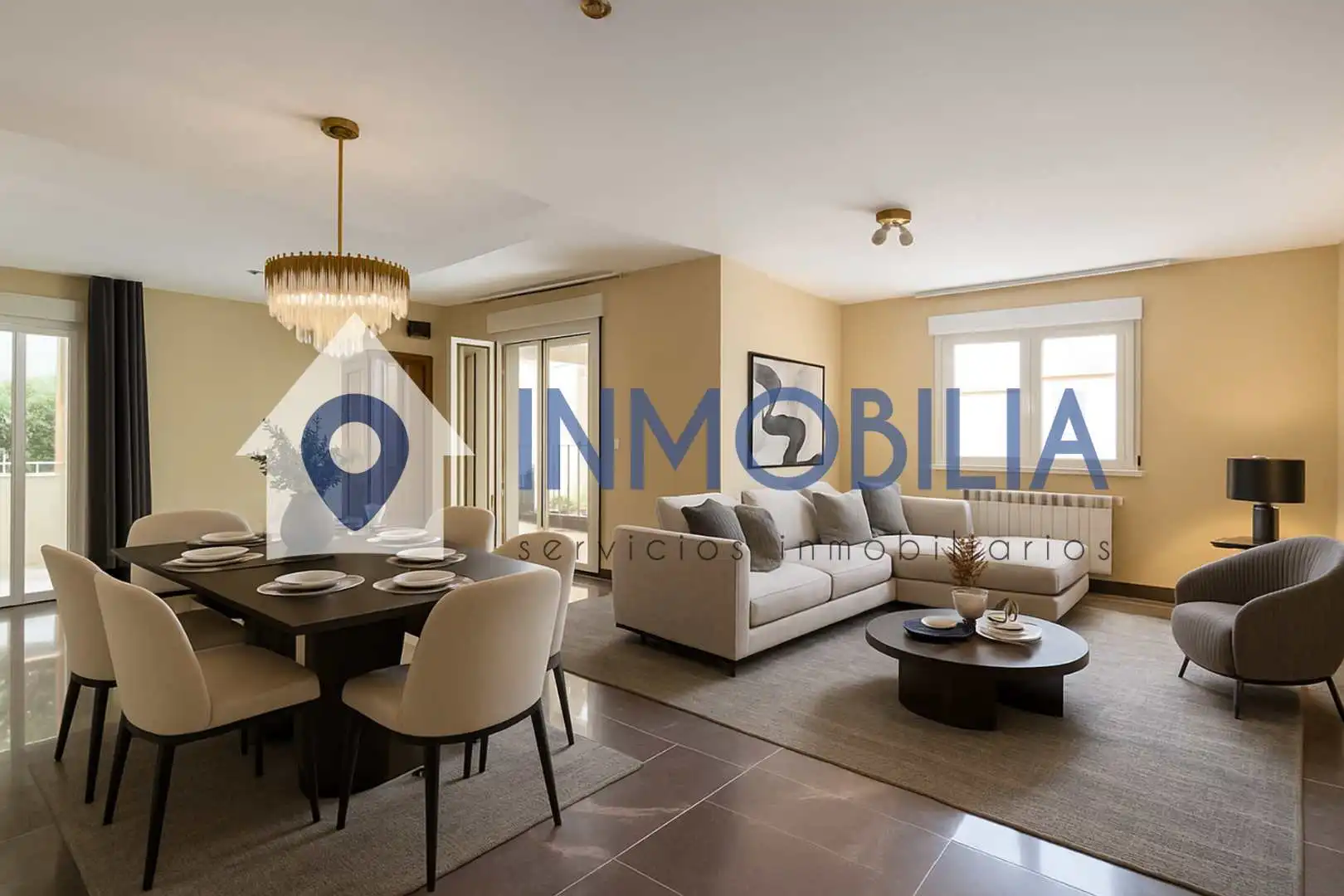Sala de estar de Casa adosada en venta en Madrid con Aire acondicionado, Calefacción y Jardín privado