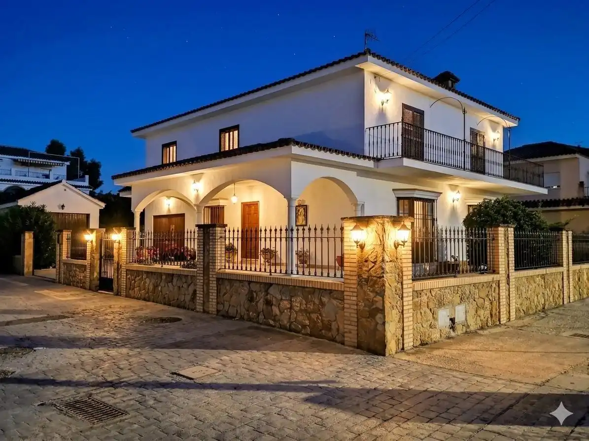 Vista exterior de Casa o chalet en venta en Sanlúcar de Barrameda con Jardín privado, Terraza y Piscina