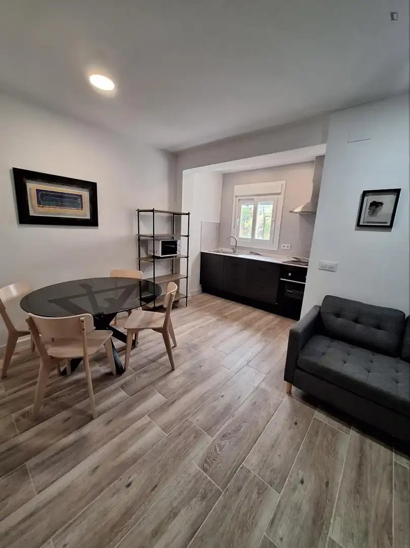 Cocina de Apartamento de alquiler en Valencia con Aire acondicionado, Calefacción y Amueblado