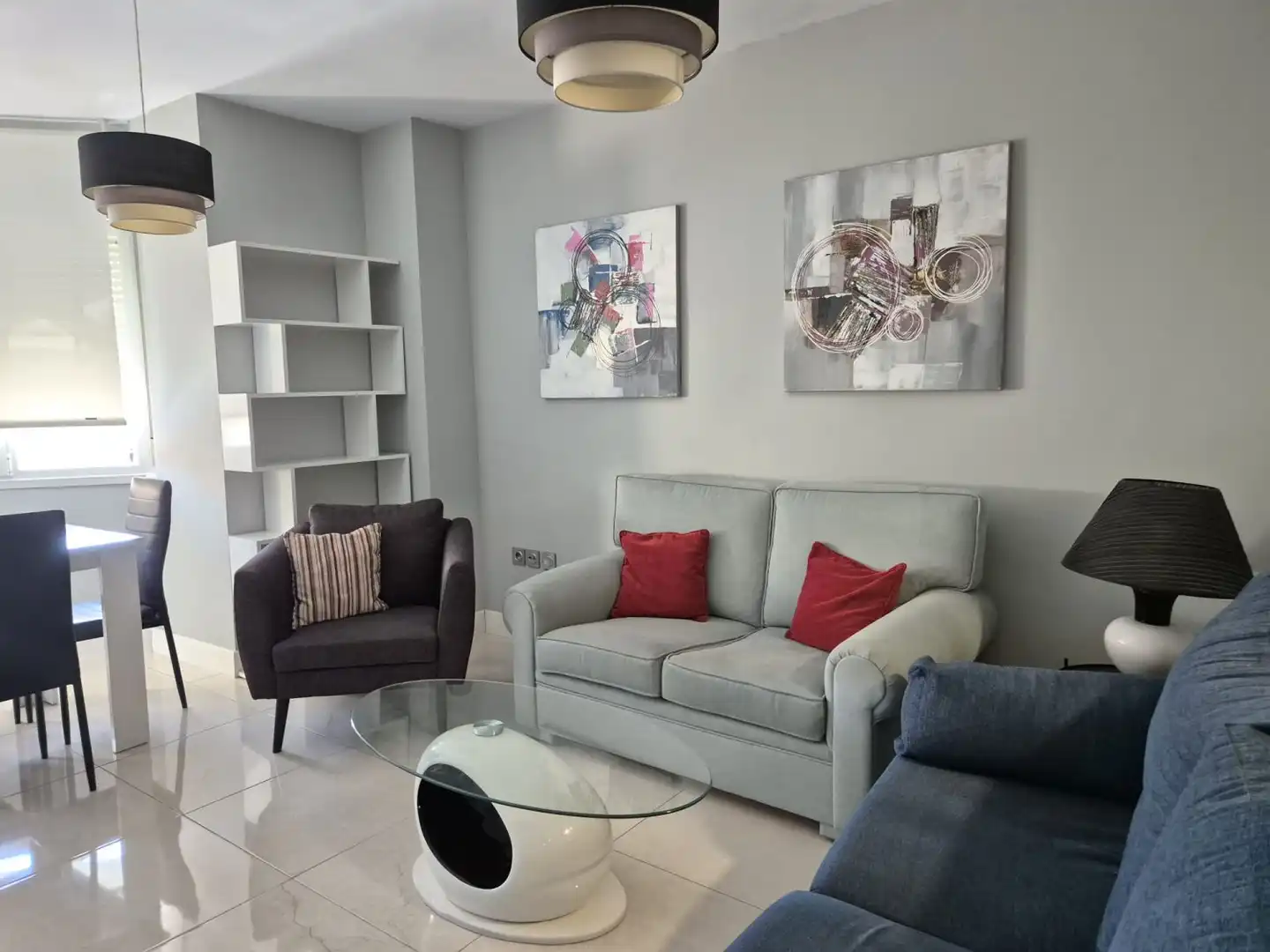 Wohnzimmer von Wohnungen zur Miete in Badajoz mit Klimaanlage, Heizung und Möbliert