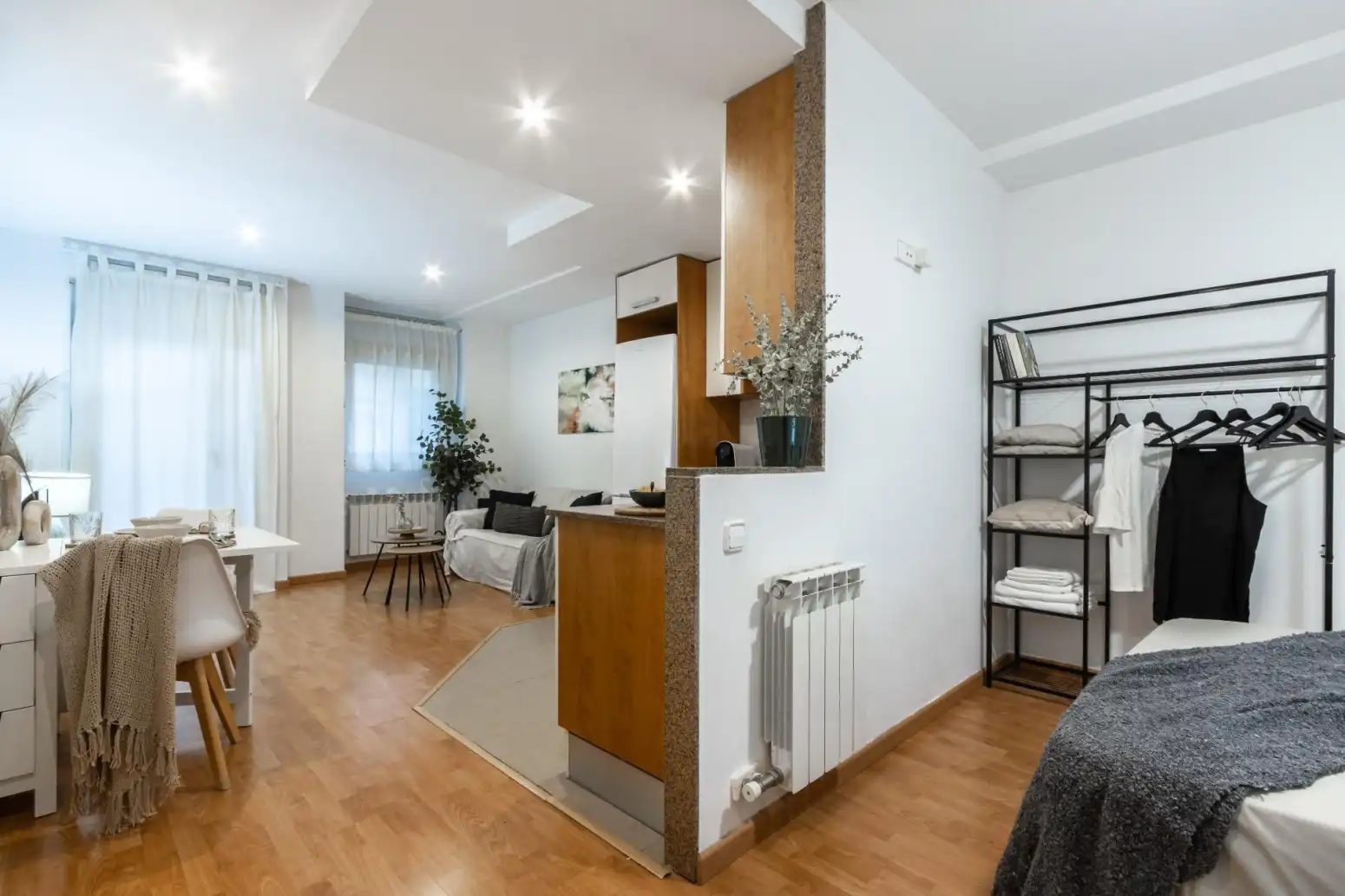 Schlafzimmer von Wohnung zum Verkauf in Terrassa mit Heizung, Parkett und Terrasse