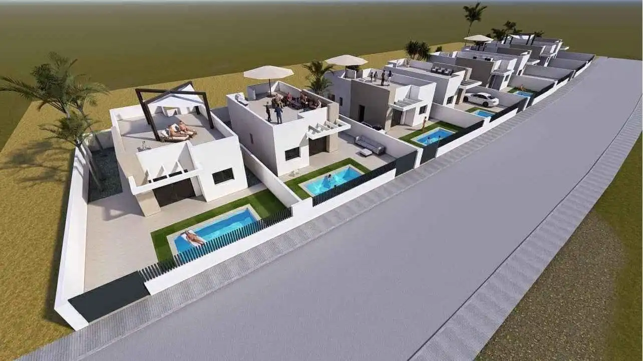 Vista exterior de Casa o chalet en venta en Mazarrón con Jardín privado, Terraza y Piscina