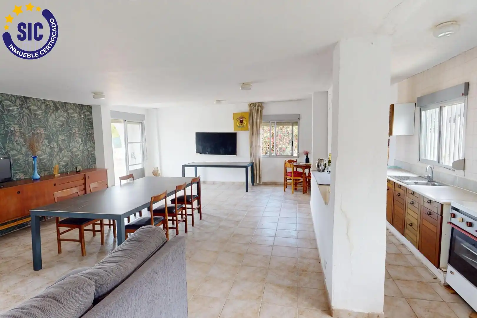 Dining room of Houses for sale in Benicasim / Benicàssim  with Air Conditioner, Private garden and Terrace