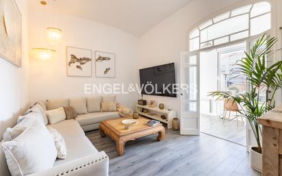 Living room of Apartment for sale in Mataró  with Heating, Parquet flooring and Terrace