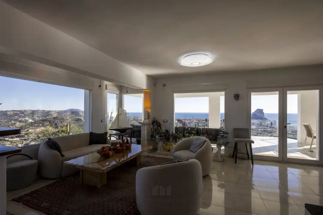 Living room of Flat for rent in Calpe / Calp  with Air Conditioner, Heating and Terrace