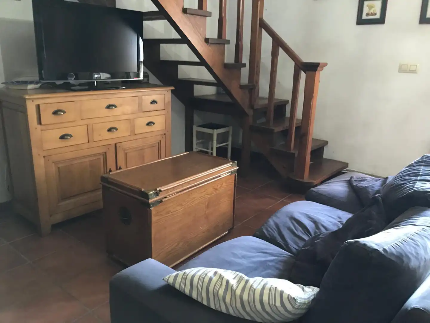 Sala de estar de Finca rústica en venta en Rois con Calefacción y Piscina