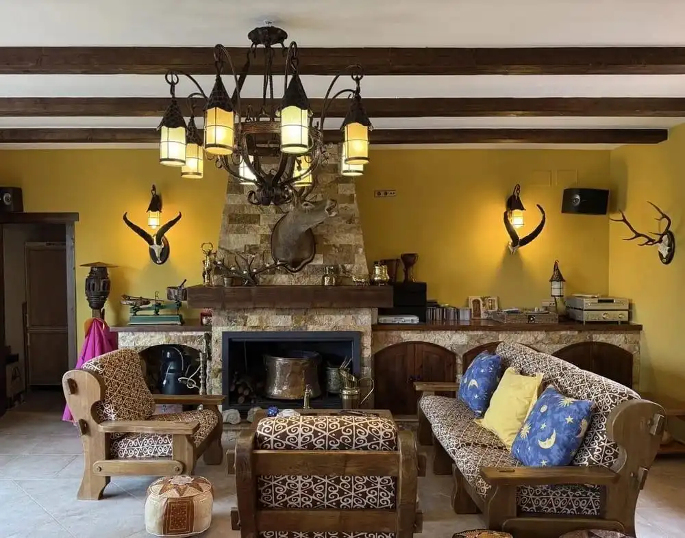 Sala de estar de Finca rústica en venta en Colomera con Calefacción, Terraza y Piscina