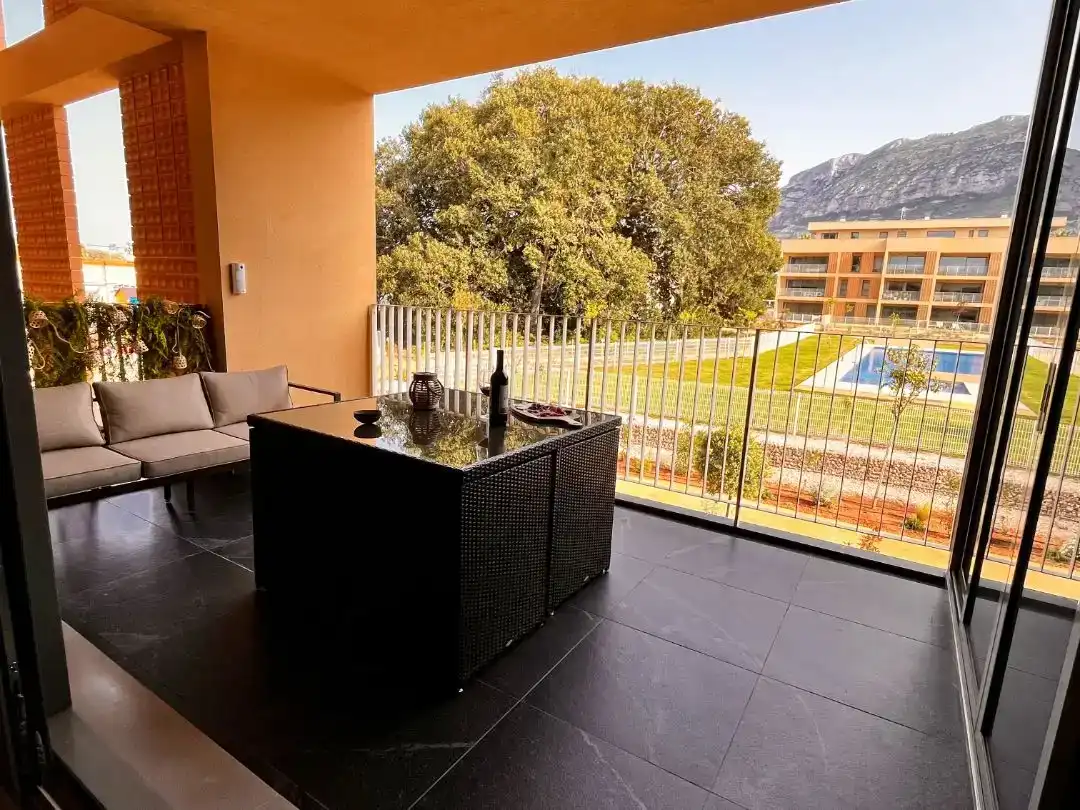 Terrasse von Wohnung zur Miete in Dénia mit Klimaanlage und Schwimmbad