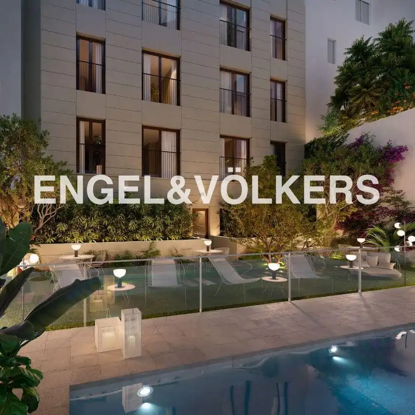 Terraza de Piso de alquiler en  Madrid Capital con Aire acondicionado, Calefacción y Jardín privado