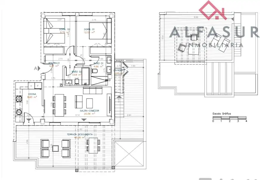 Ático de alquiler en Málaga con Aire acondicionado, Calefacción y Terraza