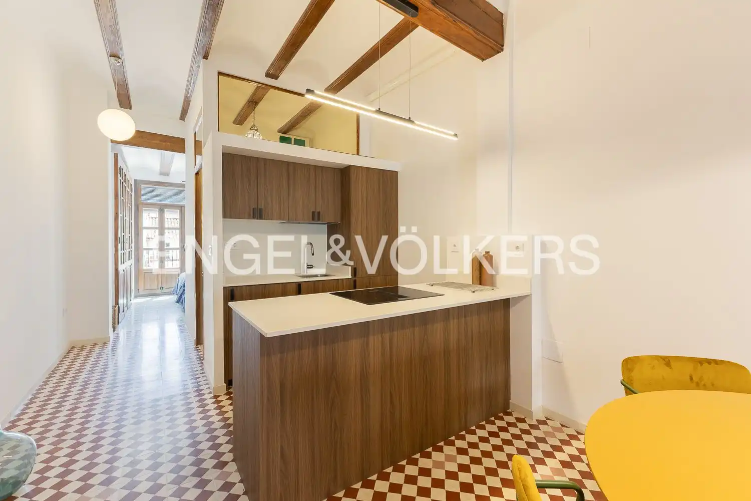 Küche von Wohnung zur Miete in Valencia mit Heizung und Balkon