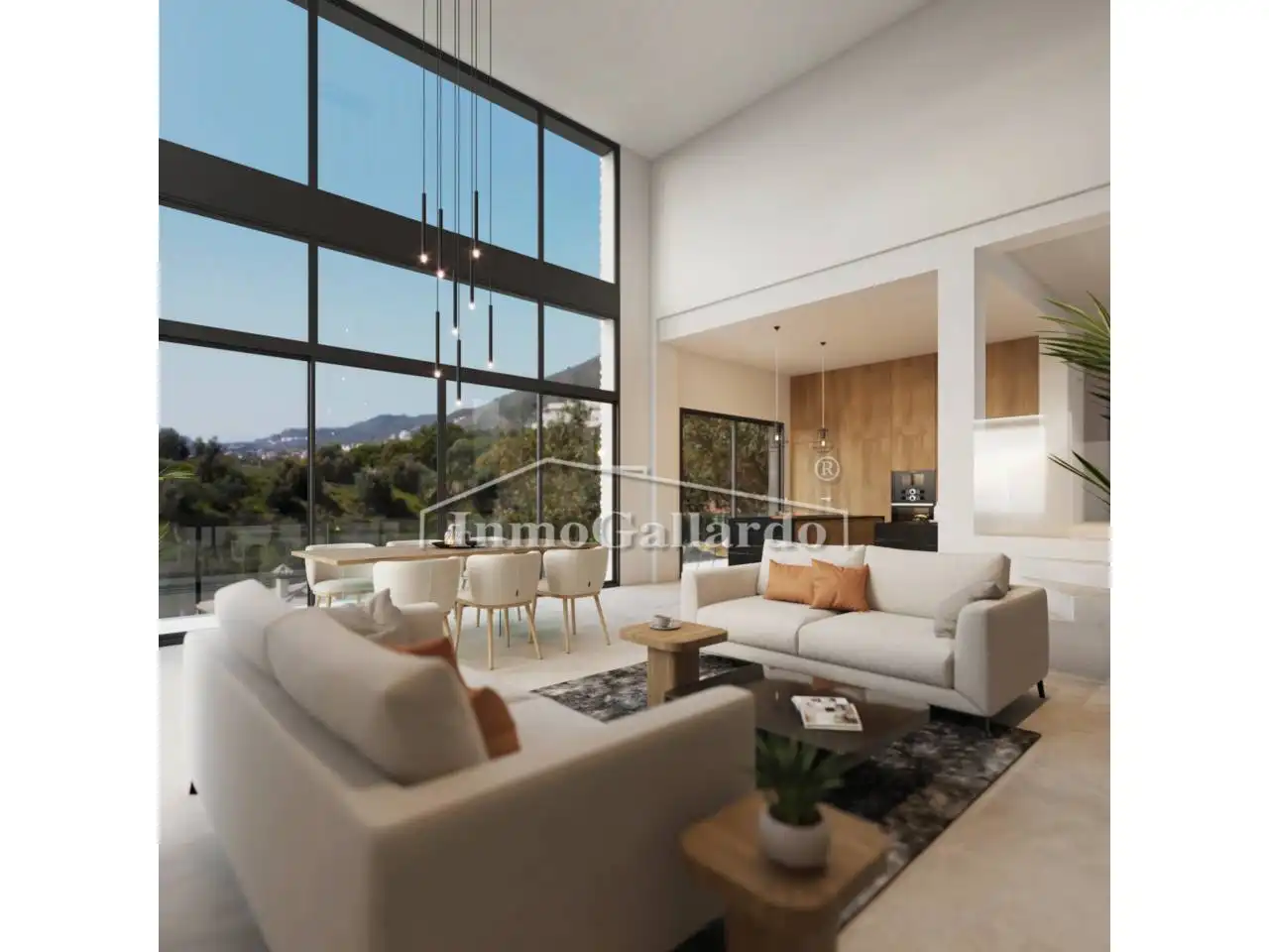 Sala d'estar de Casa o xalet en venda en Rincón de la Victoria amb Aire condicionat, Jardí privat i Terrassa
