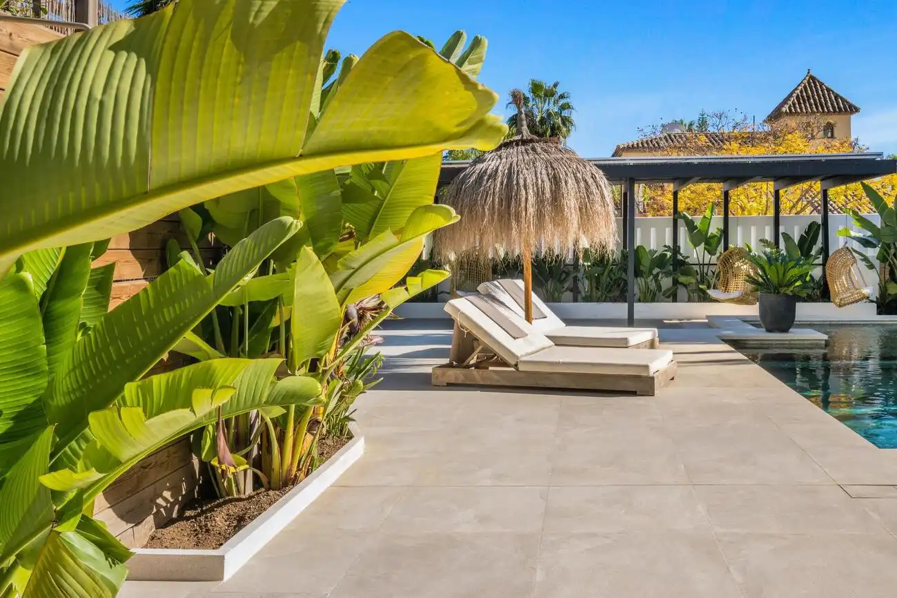 Terraza de Casa o chalet de alquiler en Marbella con Aire acondicionado, Calefacción y Jardín privado