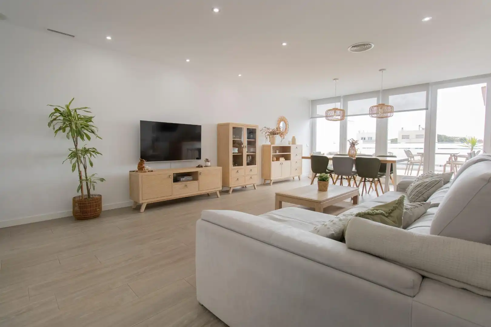 Living room of Attic for sale in Rafelbuñol / Rafelbunyol  with Air Conditioner, Terrace and Storage room