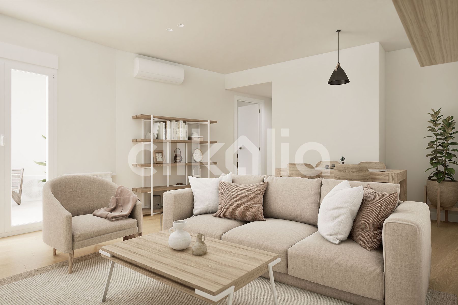Sala d'estar de Pis en venda en  Madrid Capital amb Aire condicionat, Calefacció i Terrassa