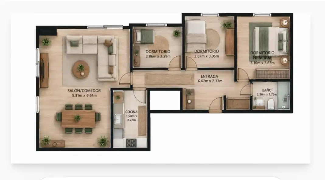 Wohnung zum Verkauf in Sabadell mit Klimaanlage, Heizung und Balkon