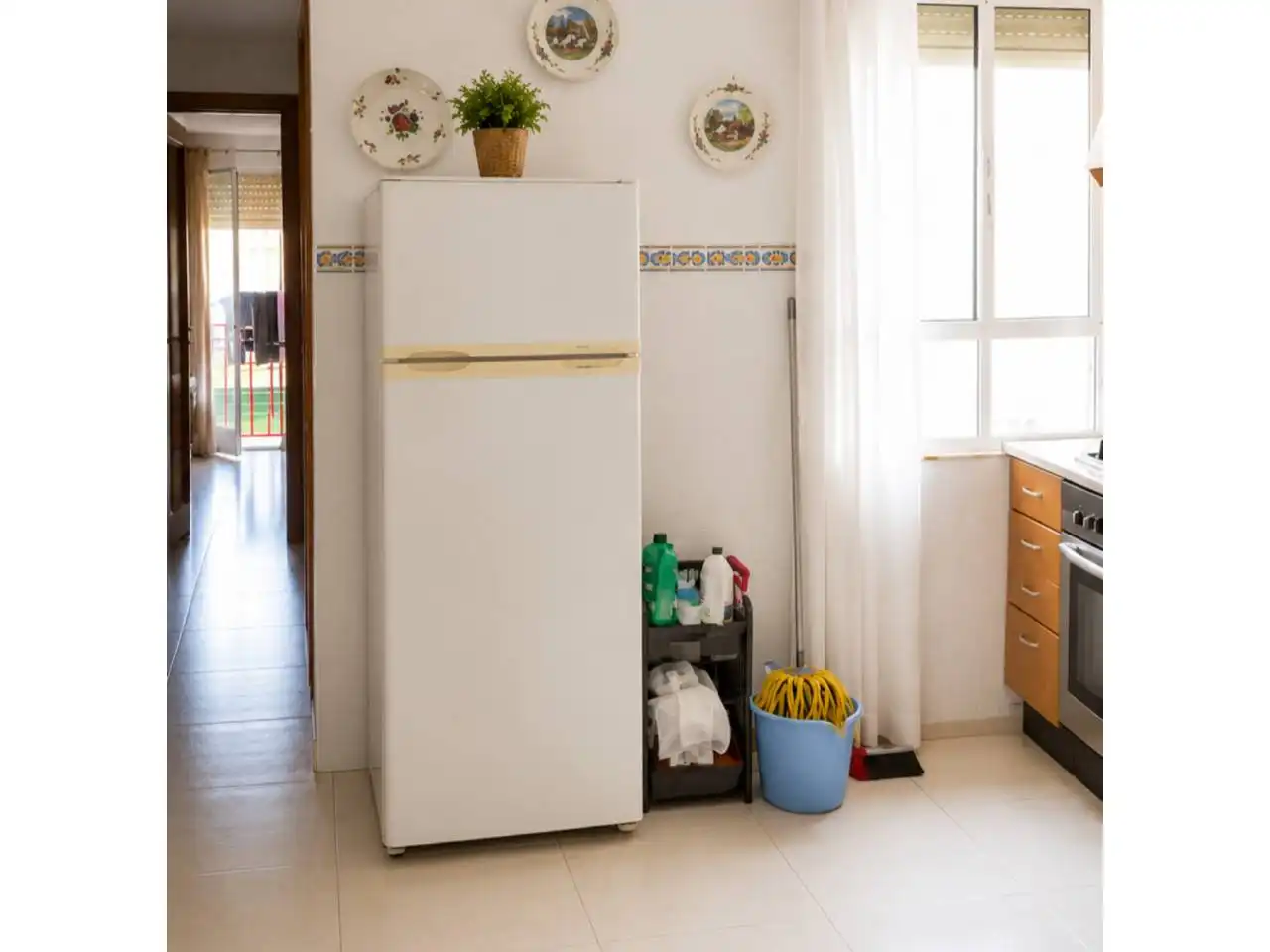 Küche von Wohnung zum Verkauf in Benicolet mit Klimaanlage, Möbliert und Balkon