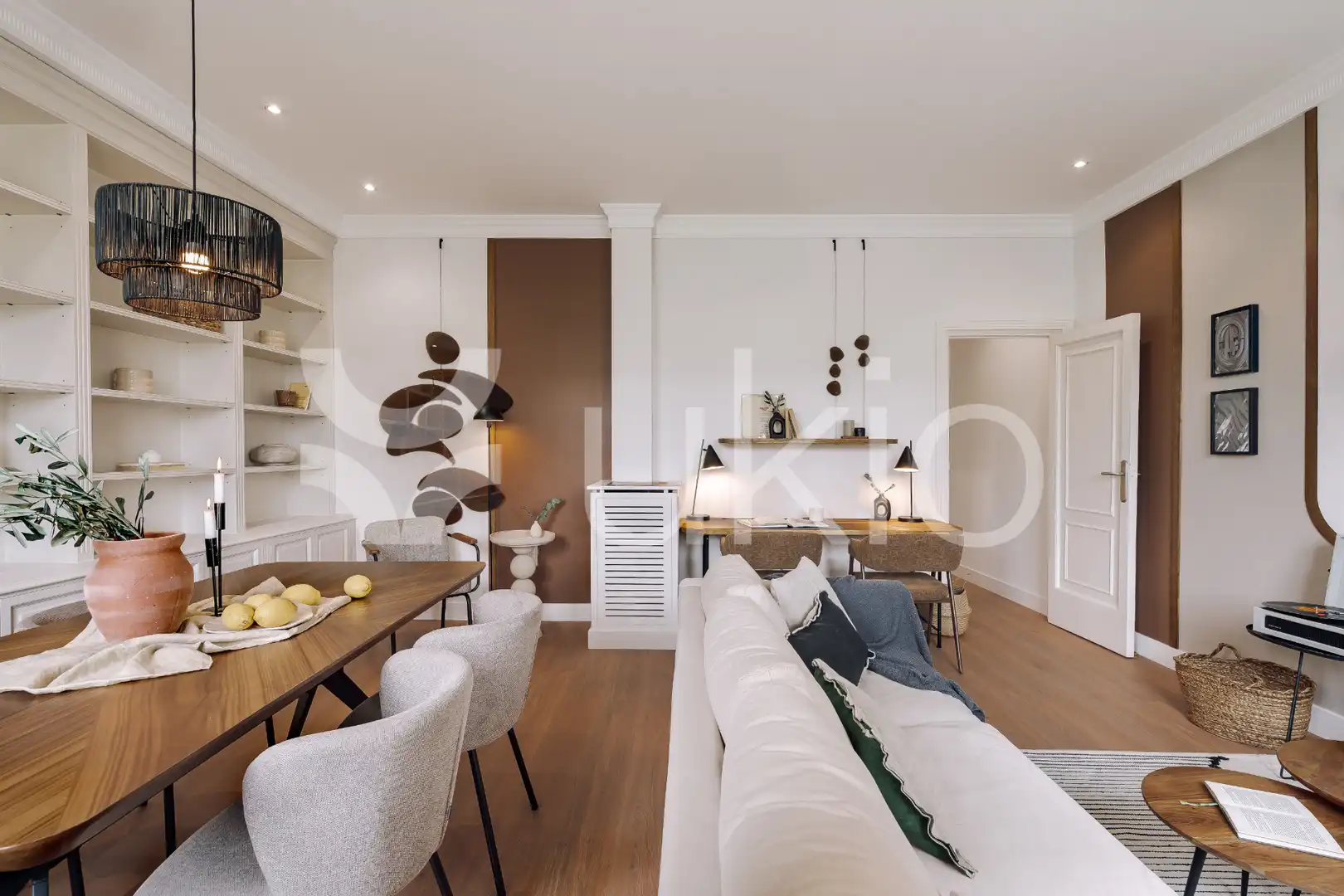 Wohnzimmer von Wohnungen zur Miete in Madrid mit Klimaanlage, Heizung und Terrasse