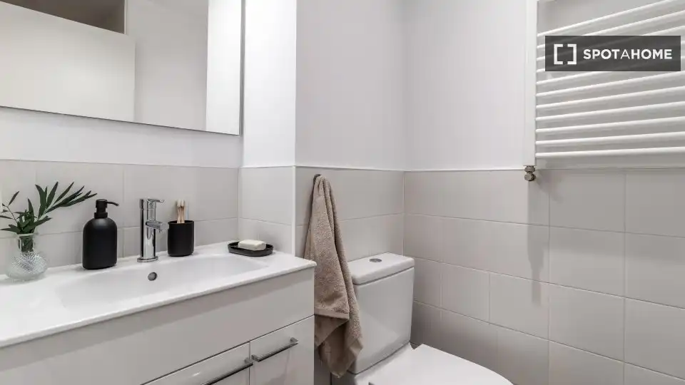 Bathroom of Flat for rent in Madrid  with Air Conditioner, Heating and Furnished