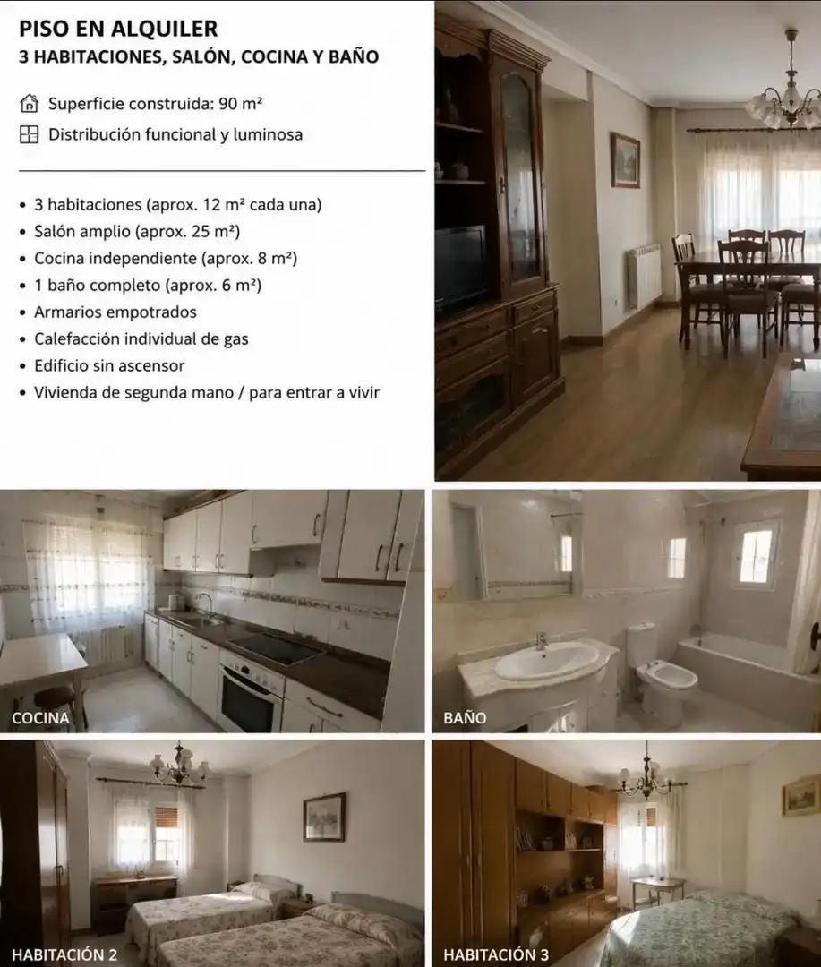 Fotografía del inmueble reportado: 500 €/mes — Saldaña, Saldaña