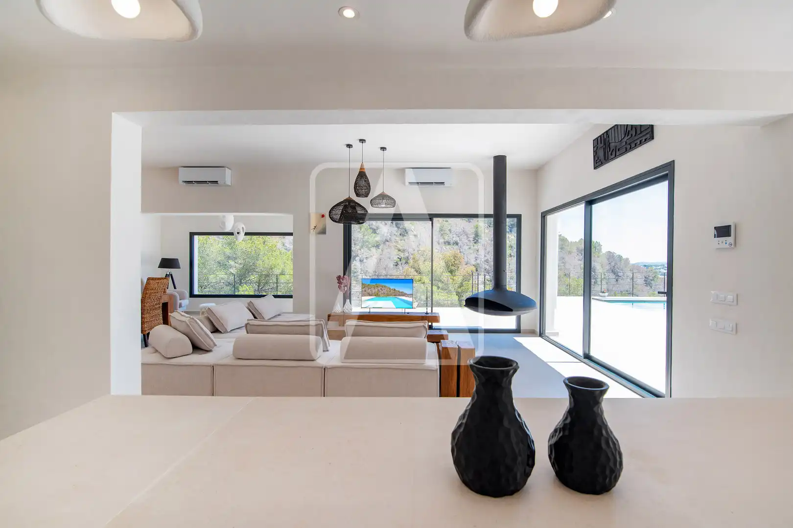 Sala d'estar de Finca rústica en venda en Benissa amb Aire condicionat, Calefacció i Jardí privat