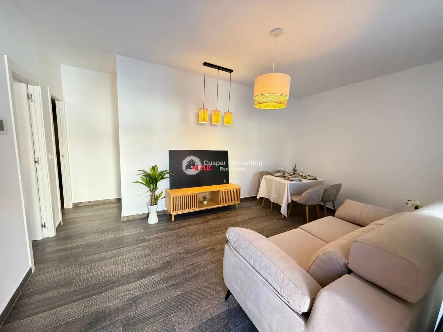 Wohnzimmer von Einfamilien-Reihenhaus zur Miete in San Javier mit Klimaanlage, Heizung und Privatgarten