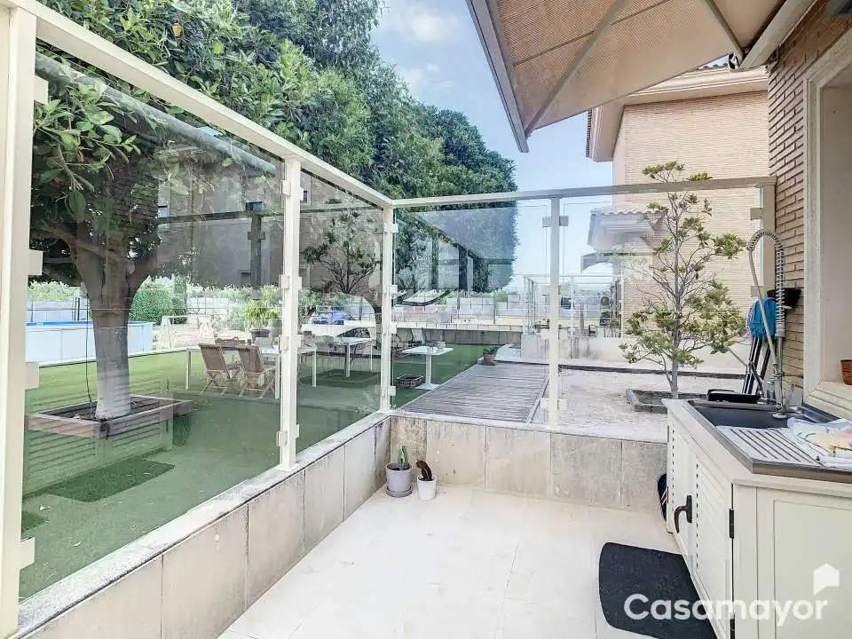 Terraza de Casa o chalet en venta en Mutxamel con Aire acondicionado, Calefacción y Jardín privado
