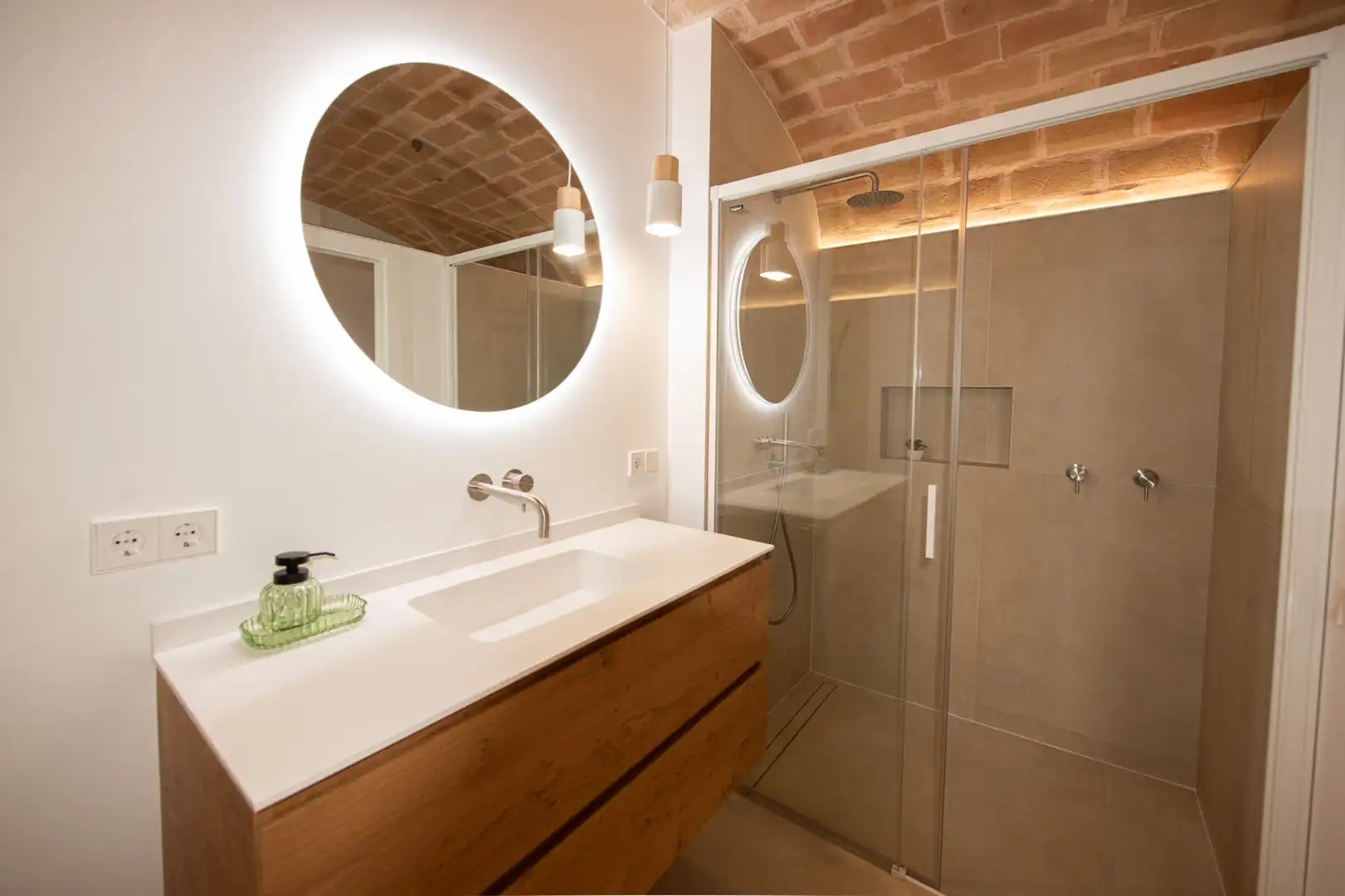 Badezimmer von Country house zur Miete in Santa Cristina d'Aro mit Klimaanlage, Heizung und Privatgarten