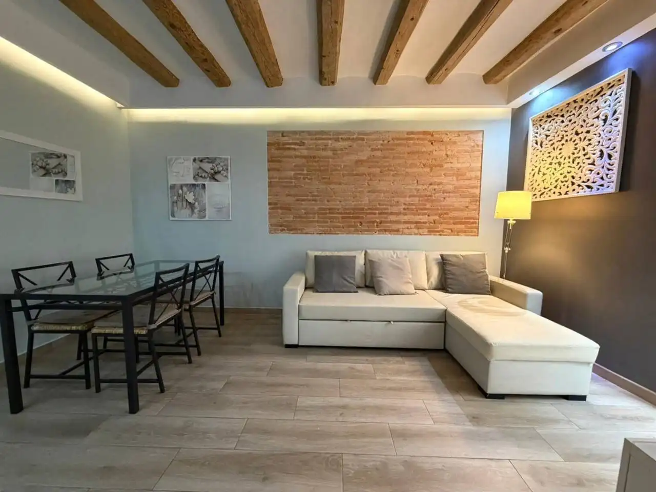 Sala d'estar de Pis de lloguer en Barcelona amb Aire condicionat, Calefacció i Moblat